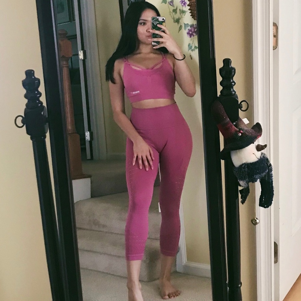 Gymshark Energy+ Crop Leggings Dusty Pink